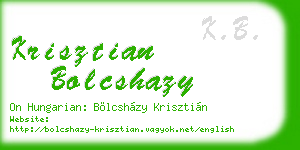 krisztian bolcshazy business card